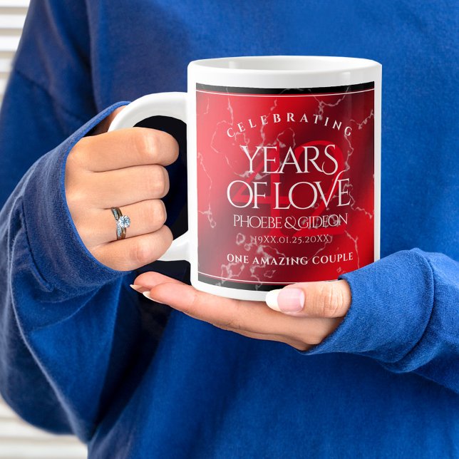 Grande Tasse Élégant 42e anniversaire du Mariage Jasper (42nd Wedding Anniversary Jumbo Coffee Mug Cover Photo.)
