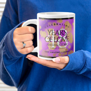 Grande Tasse Élégant 48e anniversaire de Mariage d'Améthyste