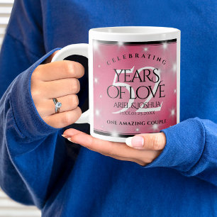 Grande Tasse Élégant 52ème anniversaire de Mariage de rubis éto