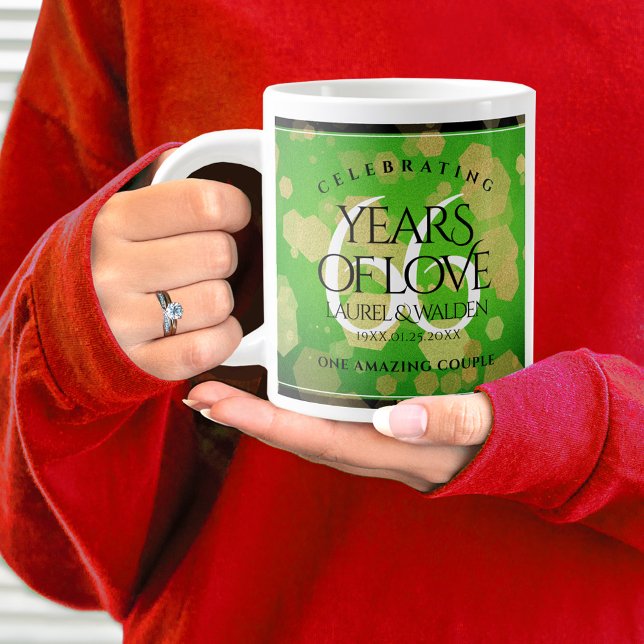 Grande Tasse Élégant 66ème anniversaire de Mariage Titanite (66th Wedding Anniversary Jumbo Coffee Mug Cover Photo.)