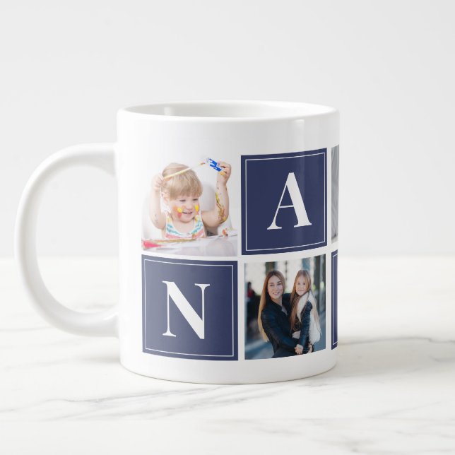 Grande Tasse elegant and modern nana photo collage (Gauche)