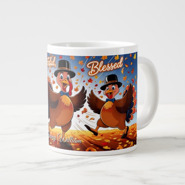 Grande Tasse Elégant Bon thanksgiving Turquie (Devant droit)