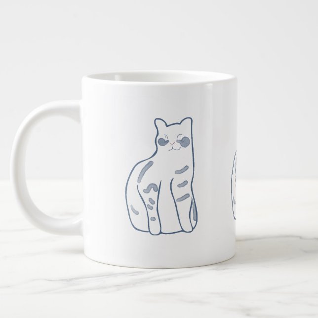 Grande Tasse Elegant Cat Design (Gauche)