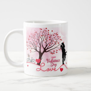 Grande Tasse Elegant Couple Lover Valentine's Day