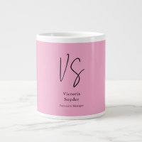 Élégant Monogramme Professionnel Rose clair