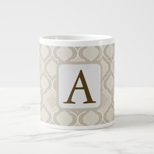 Grande Tasse Elégant Motif de Trellis marocain dans les tons ne (Devant)