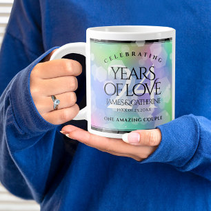 Grande Tasse Élégante 24e anniversaire du Mariage Opal
