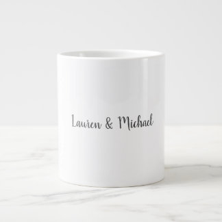 Grande Tasse Élégante calligraphie minimaliste mariage noir bla