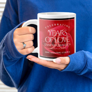Grande Tasse Élégante célébration du 36e anniversaire du Mariag