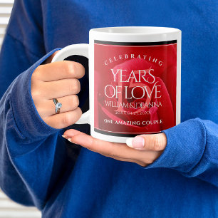 Grande Tasse Élégante fête du 15e anniversaire du Mariage Rose