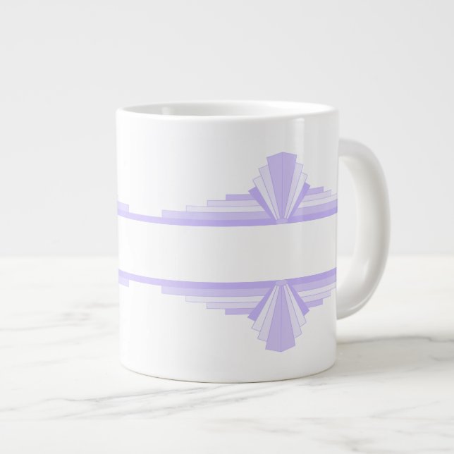 Grande Tasse Elément Art déco en lilas & violet (Devant droit)