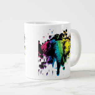 Grande Tasse Eléphant arc-en-ciel