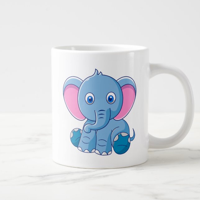 Grande Tasse Eléphant Bébé mignon (Droite)