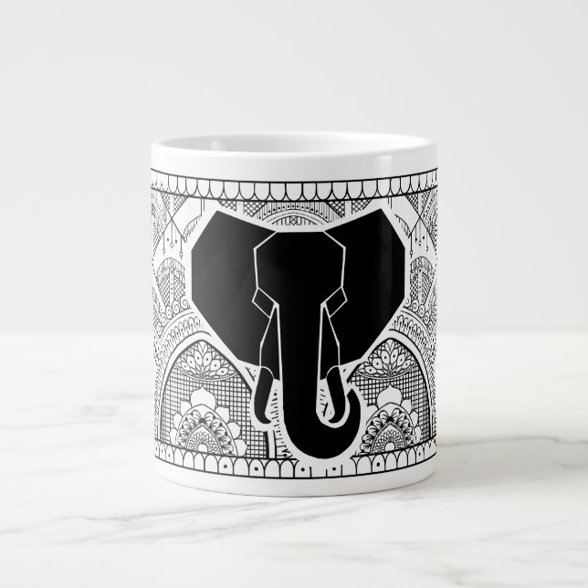 Grande Tasse Eléphant de henné (Devant)