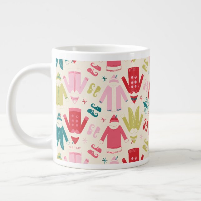 Grande Tasse Elf Colorful Coat et Chaussures Motif (Gauche)