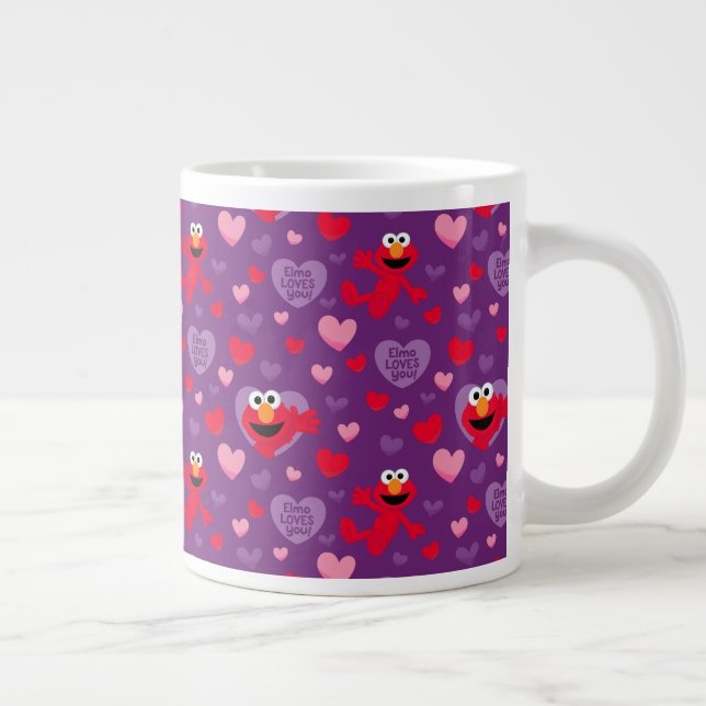 Grande Tasse Elmo vous aime Motif de la Saint Valentin (Droite)