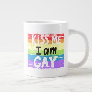 Grande Tasse Embrasse-moi je suis gay