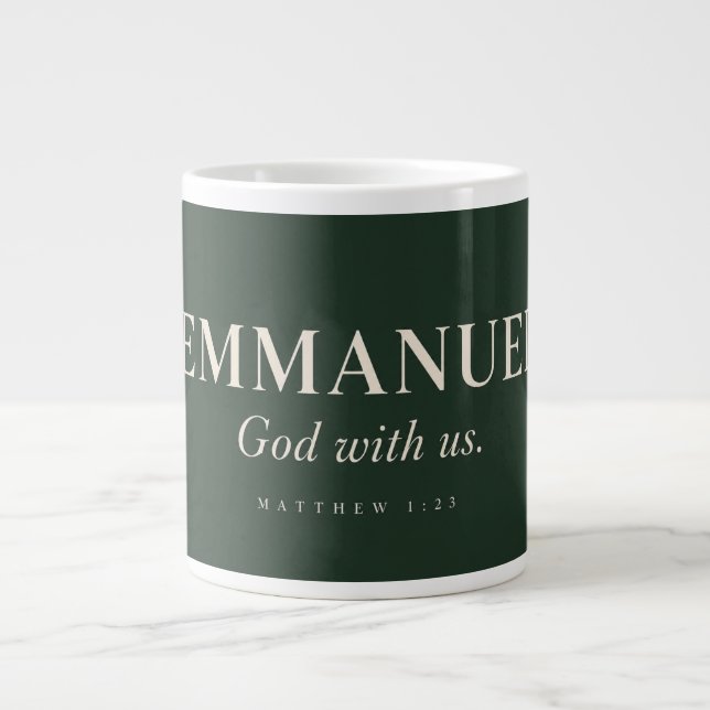 Grande Tasse EMMANUEL | Matthieu 1:23 | Noël (Devant)