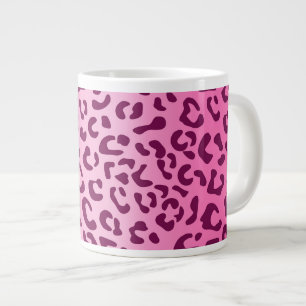 Grande Tasse Empreinte de léopard rose élégant