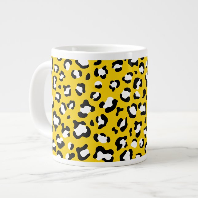 Grande Tasse Empreinte de léopard, Spots de léopard, Leopard Ja (Devant gauche)