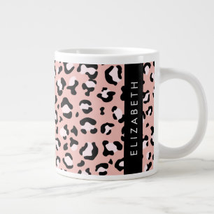 Grande Tasse Empreinte de léopard, Spots, Leopard Rose, Votre N
