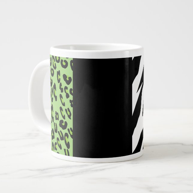 Grande Tasse Empreinte de léopard, Zebra Print, Poster de anima (Devant gauche)