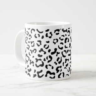 Grande Tasse Empreinte de léopard, Zones Léopard, Noir Et Blanc