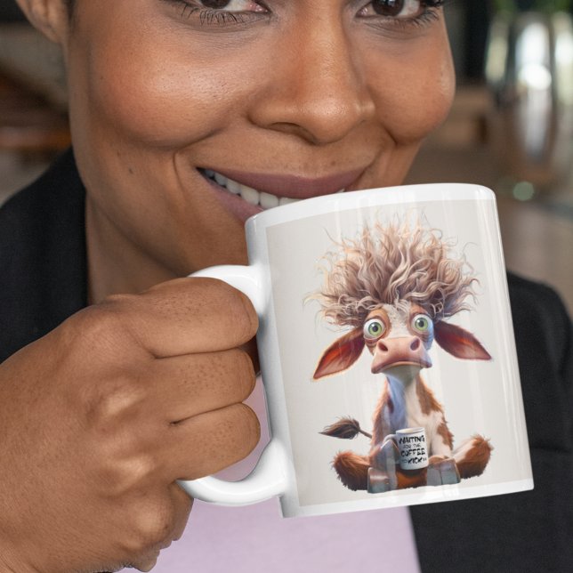 Grande Tasse En attendant que le café entre en scène (Créateur téléchargé)