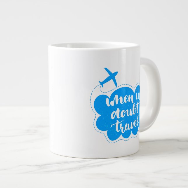 Grande Tasse En cas de doute nuage de voyage (Devant droit)