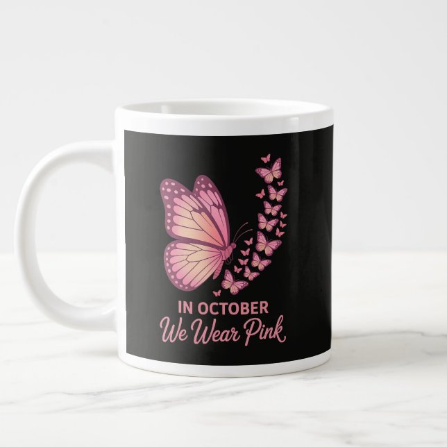 Grande Tasse En octobre Papillon Rose Poitrine (Gauche)