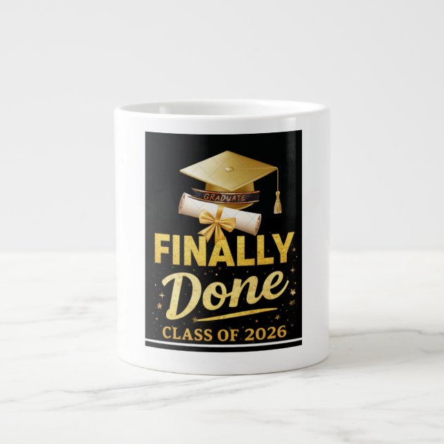Grande Tasse Enfin fait, design de fin d'études promotion 2026  (Devant)