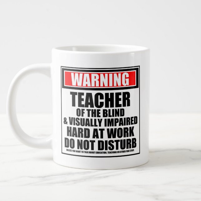 Grande Tasse Enseignant Des Aveugles Et Des Malvoyants (Gauche)