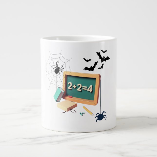 Grande Tasse Enseignant éffrayant en mathématiques (Devant)