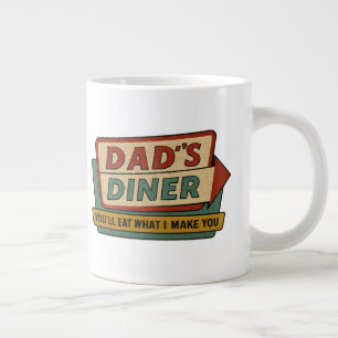 Grande Tasse Enseigne Rétro du Diner de Papa – Ben-Day Art Pop