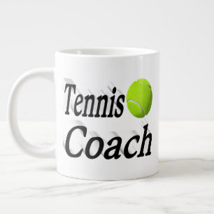 Grande Tasse Entraîneur de tennis demi-texte