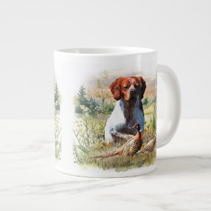 Grande Tasse Épagneul Breton – Champ, Focus, Faisan, Art