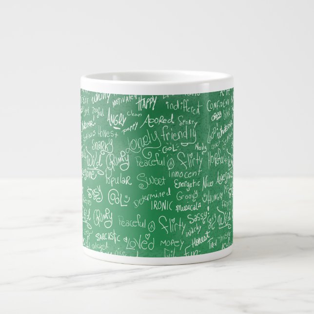 Grande Tasse Epic Chalkboard Moods Fun Doodtime (Devant)