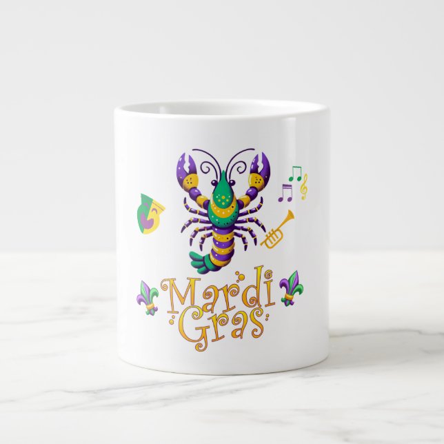 Grande Tasse Épis Fleur de lis Mardi Gras (Devant)