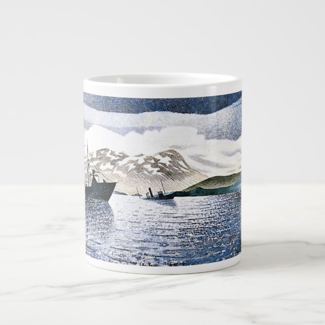 Grande Tasse Eric Ravilious - Norvège, réalisme magique, (Devant)