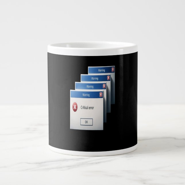 Grande Tasse Erreur critique — Graphique de boîtes d'avertissem (Devant)