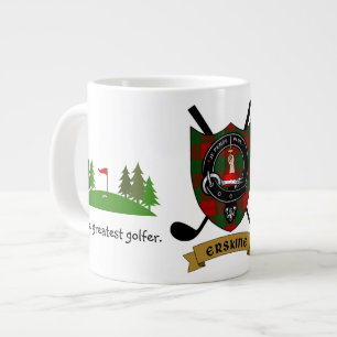 Grande Tasse Erskine Clan Badge & Tartan Golf personnalisé