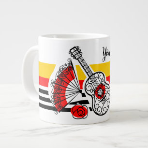 Grande Tasse Espagnol Souvenirs Classic Stripe Nom jumbo