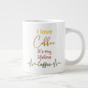 Grande Tasse Espresso Lifeline Drôle chope cadeau pour les fans