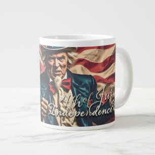Grande Tasse Esprit de liberté en rouge, blanc et bleu