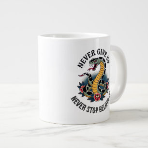 Grande Tasse Esprit sans peur : Serpent gras et oeuvre d'art Ro