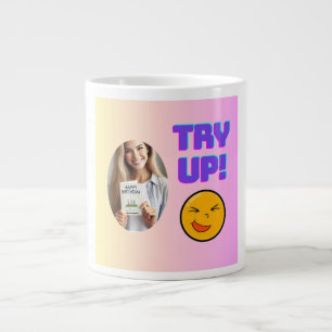 Grande Tasse Essaie ! Amusant Emoji Design pour la fête