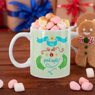 Grande Tasse Et À Tous Bonne Nuit Typographie De Noël