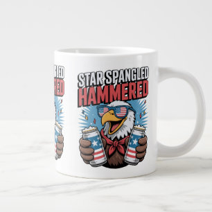Grande Tasse Étoile martelée amusante aigle patriotique