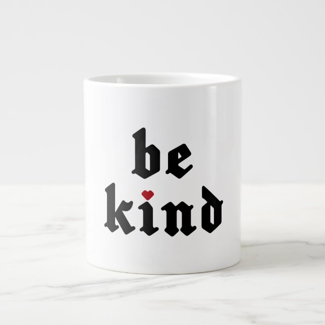 Grande Tasse Être gentil - Message simple positif (Devant)