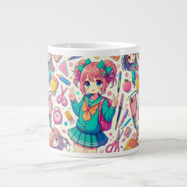 Grande Tasse étudiant en anime (Devant)